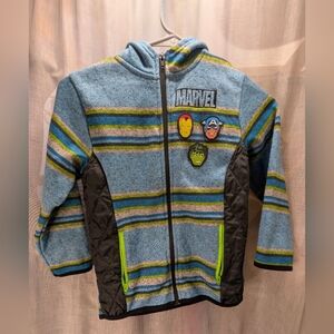 Marvel Kids Blue Striped Hoodie